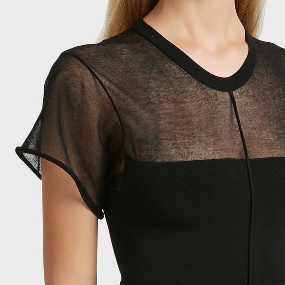 NWT Alexander Wang Bodycon Cap Sleeve Dress - Picture 2 of 8